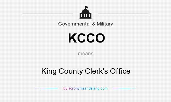 What does KCCO mean? It stands for King County Clerk`s Office