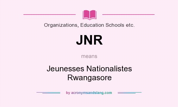What does JNR mean? It stands for Jeunesses Nationalistes Rwangasore