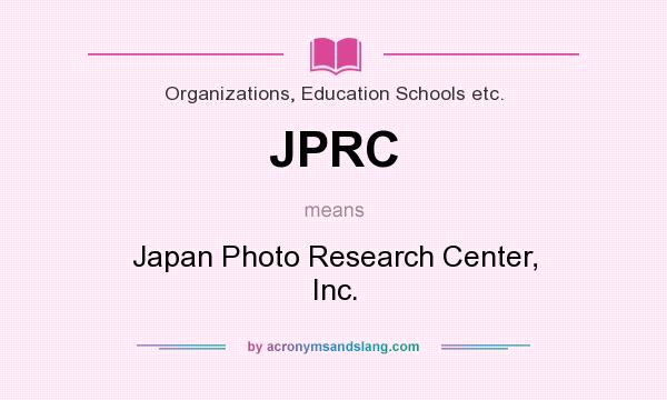 What does JPRC mean? It stands for Japan Photo Research Center, Inc.