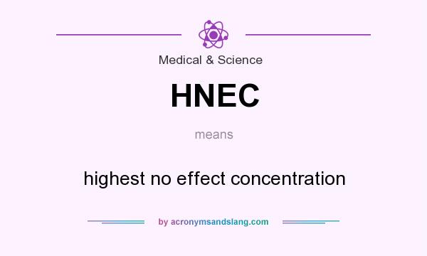 What does HNEC mean? It stands for highest no effect concentration
