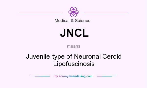 What does JNCL mean? It stands for Juvenile-type of Neuronal Ceroid Lipofuscinosis