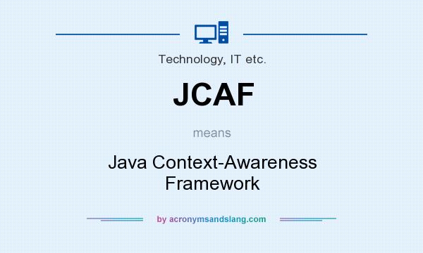 What does JCAF mean? It stands for Java Context-Awareness Framework
