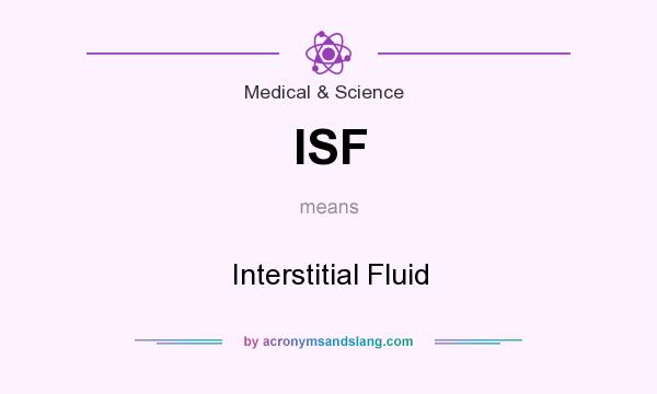 What does ISF mean? It stands for Interstitial Fluid