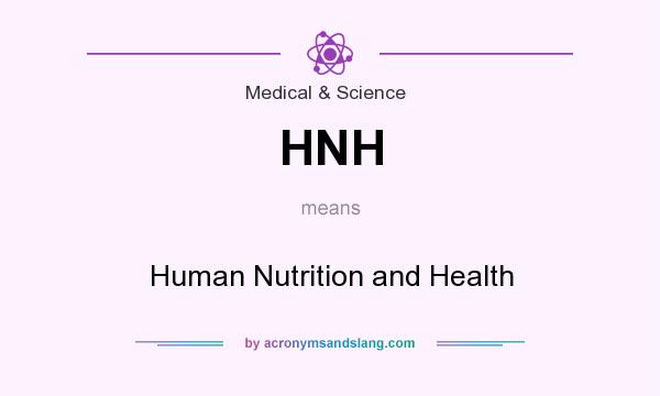 What does HNH mean? It stands for Human Nutrition and Health