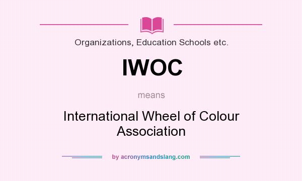 What does IWOC mean? It stands for International Wheel of Colour Association