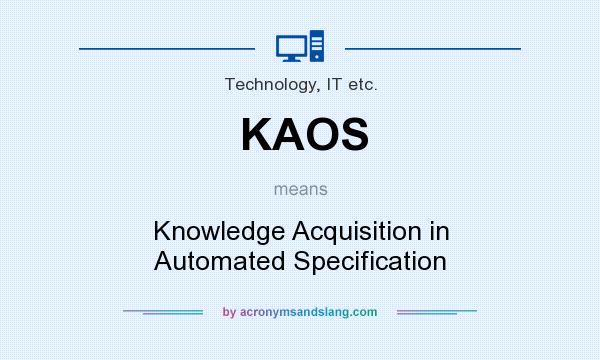What does KAOS mean? It stands for Knowledge Acquisition in Automated Specification