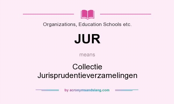 What does JUR mean? It stands for Collectie Jurisprudentieverzamelingen