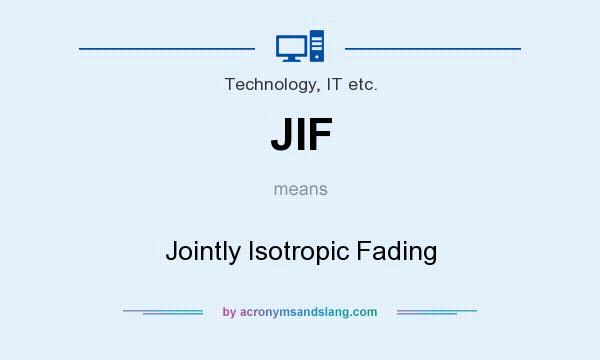 What does JIF mean? It stands for Jointly Isotropic Fading