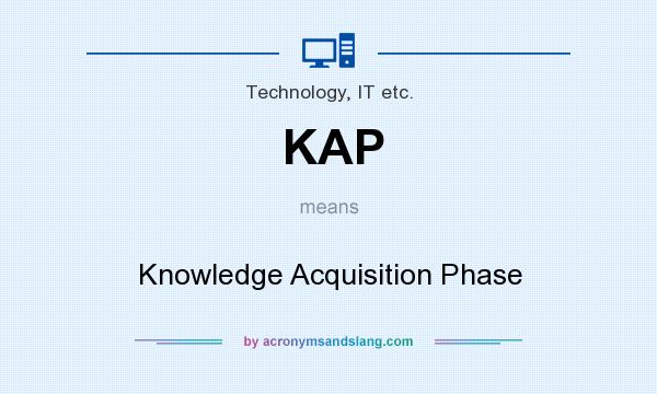What does KAP mean? It stands for Knowledge Acquisition Phase
