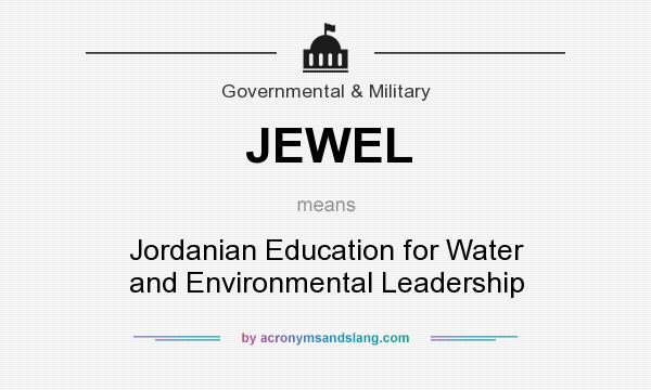 What does JEWEL mean? It stands for Jordanian Education for Water and Environmental Leadership