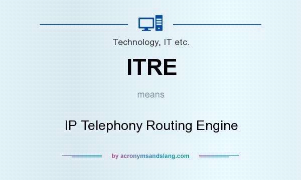 What does ITRE mean? It stands for IP Telephony Routing Engine
