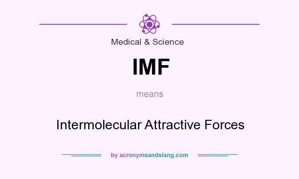 What does IMF mean? It stands for Intermolecular Attractive Forces