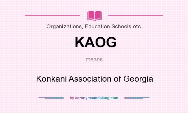 What does KAOG mean? It stands for Konkani Association of Georgia