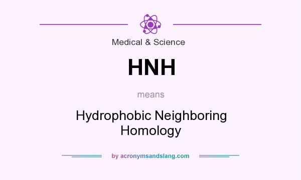 What does HNH mean? It stands for Hydrophobic Neighboring Homology