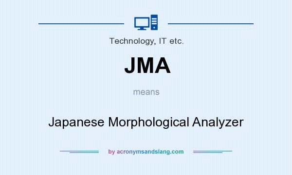 What does JMA mean? It stands for Japanese Morphological Analyzer
