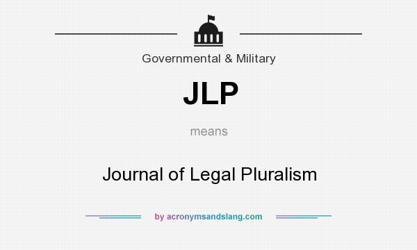 What does JLP mean? It stands for Journal of Legal Pluralism