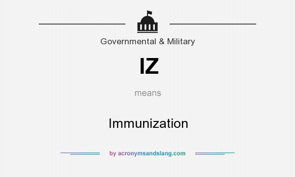 What does IZ mean? It stands for Immunization