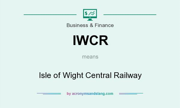 What does IWCR mean? It stands for Isle of Wight Central Railway