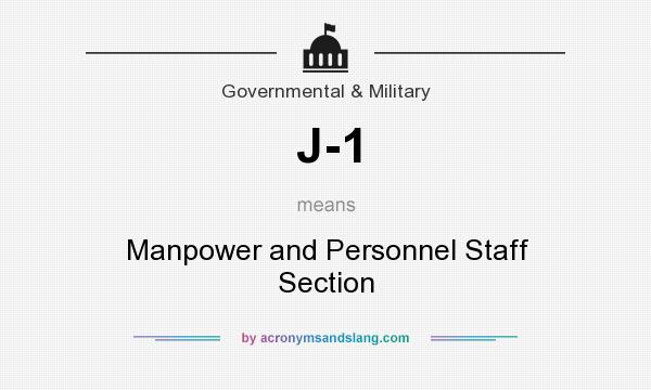 What does J-1 mean? It stands for Manpower and Personnel Staff Section