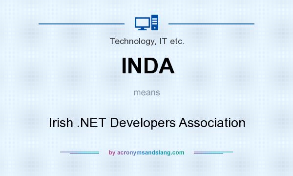 What does INDA mean? It stands for Irish .NET Developers Association