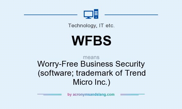 What does WFBS mean? It stands for Worry-Free Business Security (software; trademark of Trend Micro Inc.)