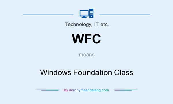What does WFC mean? It stands for Windows Foundation Class