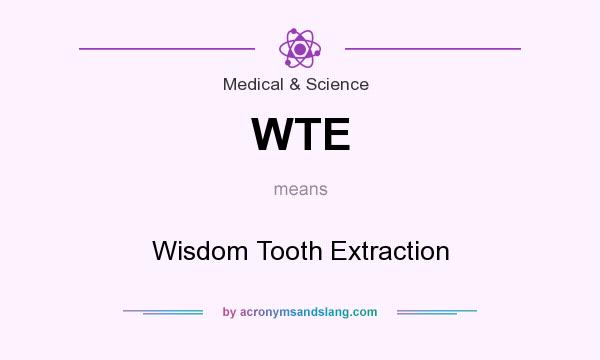 What does WTE mean? It stands for Wisdom Tooth Extraction
