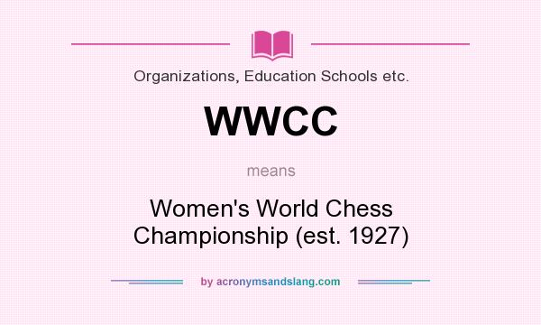 What does WWCC mean? It stands for Women`s World Chess Championship (est. 1927)