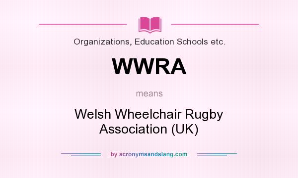 What does WWRA mean? It stands for Welsh Wheelchair Rugby Association (UK)