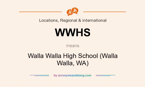 What does WWHS mean? It stands for Walla Walla High School (Walla Walla, WA)