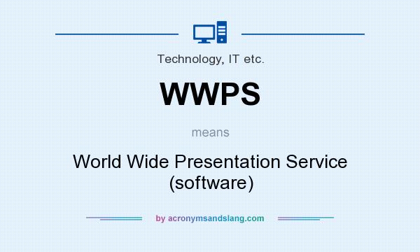 What does WWPS mean? It stands for World Wide Presentation Service (software)