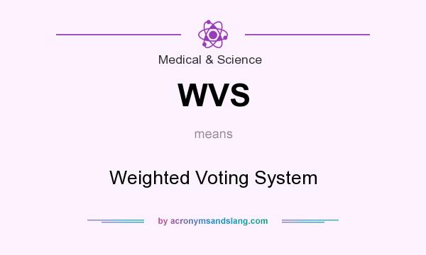 What does WVS mean? It stands for Weighted Voting System