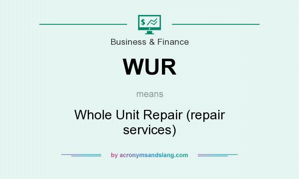 What does WUR mean? It stands for Whole Unit Repair (repair services)