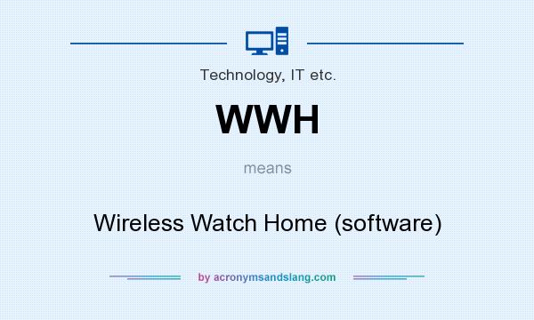 What does WWH mean? It stands for Wireless Watch Home (software)