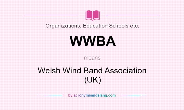 What does WWBA mean? It stands for Welsh Wind Band Association (UK)