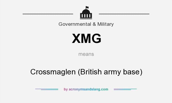 What does XMG mean? It stands for Crossmaglen (British army base)