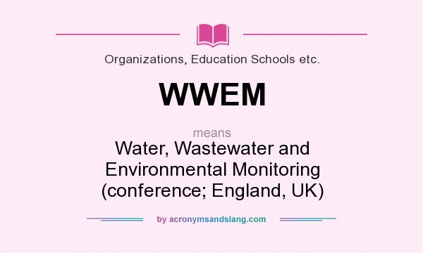 What does WWEM mean? It stands for Water, Wastewater and Environmental Monitoring (conference; England, UK)