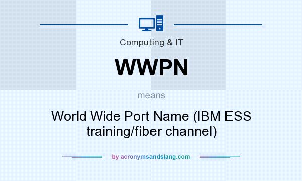 What does WWPN mean? It stands for World Wide Port Name (IBM ESS training/fiber channel)