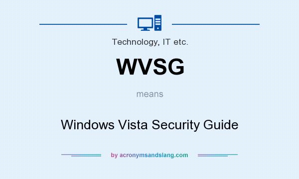 What does WVSG mean? It stands for Windows Vista Security Guide