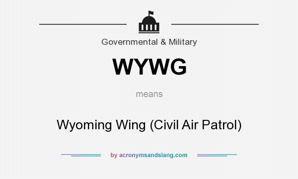 What does WYWG mean? It stands for Wyoming Wing (Civil Air Patrol)