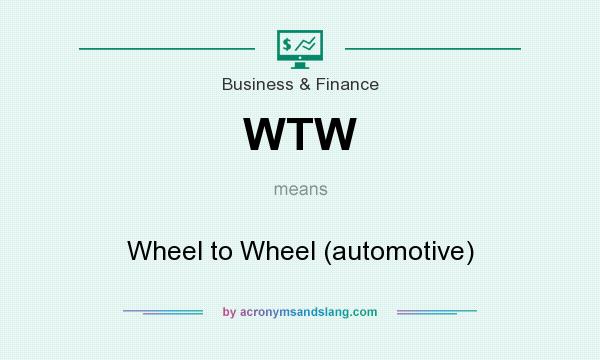 What does WTW mean? It stands for Wheel to Wheel (automotive)