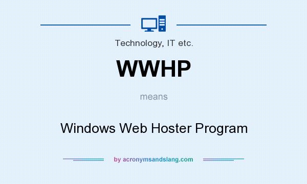 What does WWHP mean? It stands for Windows Web Hoster Program