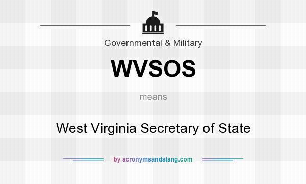 What does WVSOS mean? It stands for West Virginia Secretary of State