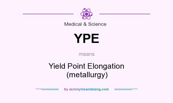 What does YPE mean? It stands for Yield Point Elongation (metallurgy)