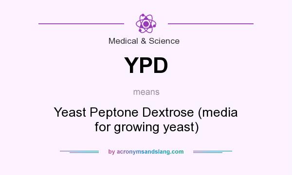 What does YPD mean? It stands for Yeast Peptone Dextrose (media for growing yeast)