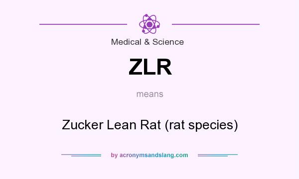 What does ZLR mean? It stands for Zucker Lean Rat (rat species)