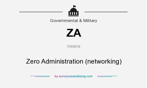 What does ZA mean? It stands for Zero Administration (networking)