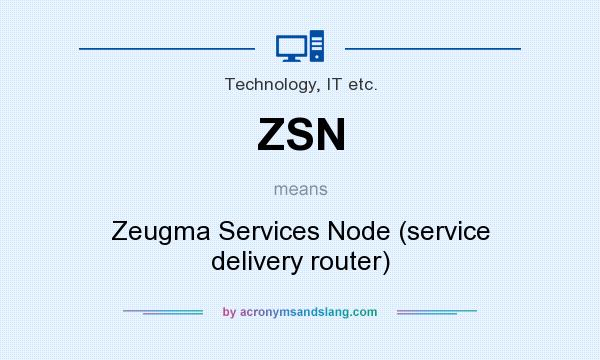 What does ZSN mean? It stands for Zeugma Services Node (service delivery router)