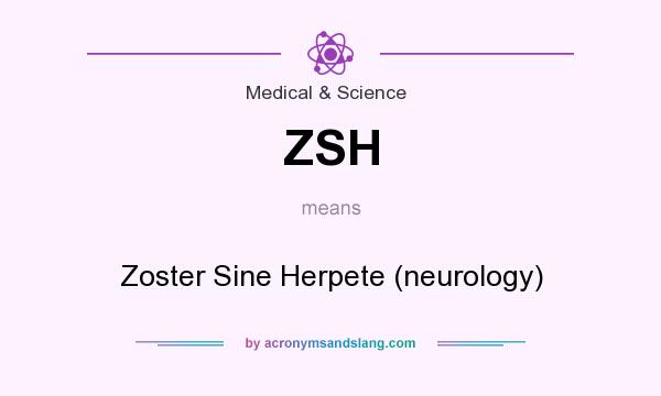 What does ZSH mean? It stands for Zoster Sine Herpete (neurology)