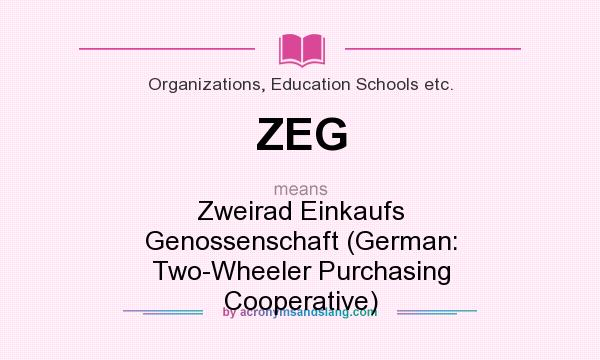 What does ZEG mean? It stands for Zweirad Einkaufs Genossenschaft (German: Two-Wheeler Purchasing Cooperative)